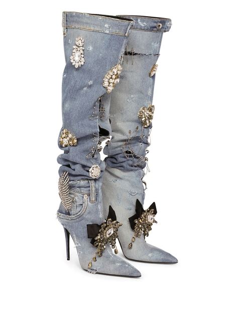 dolce gabbana jean boots|dolce and gabbana boots sale.